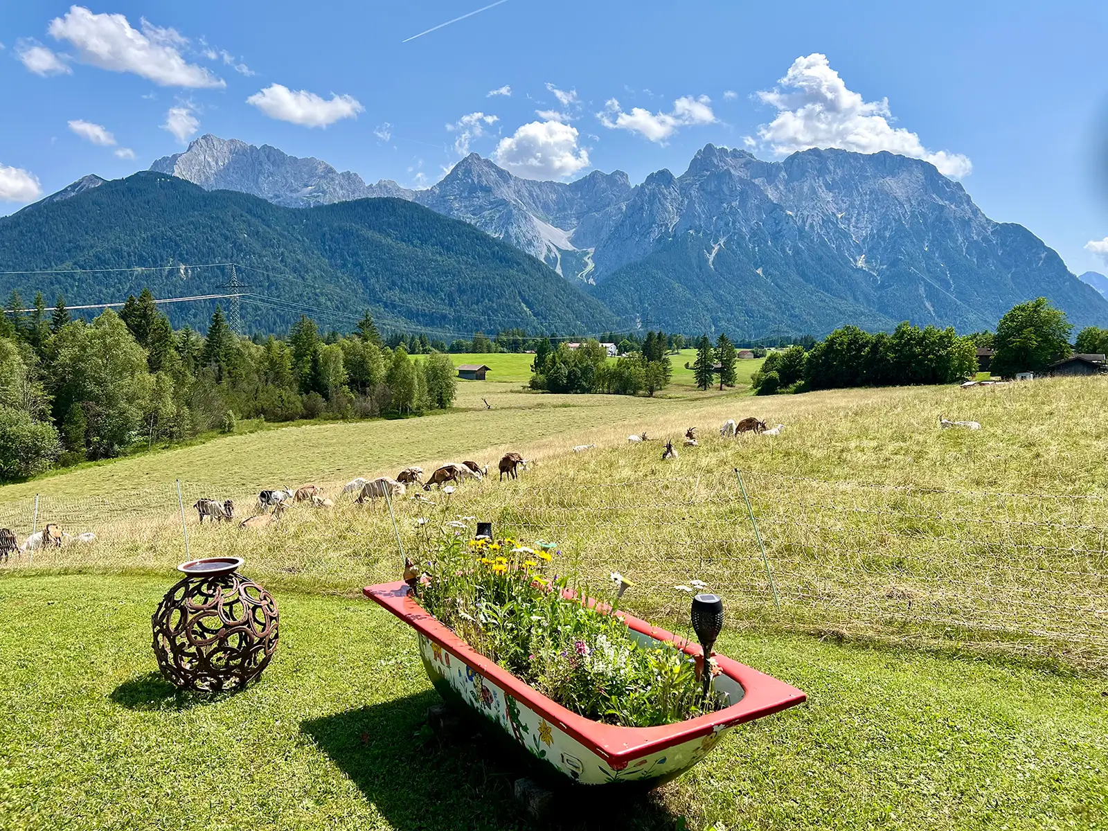 Entspannen und das Bergpanorama genießen