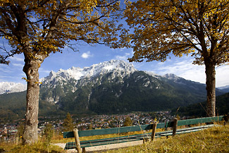 Blick auf den Karwendel in Mittenwald